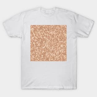 Rose Gold Shades Mosaic Pattern T-Shirt